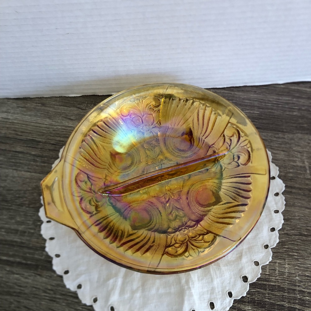 Vtg Indiana Glass Killarney Divided Relish Dish